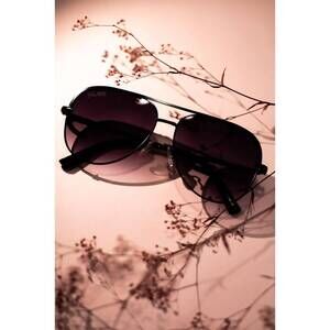 NEW JULIA ROSE unisex high quality aviator sunglasses in black/black